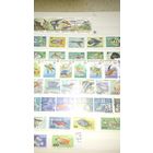 Коллекция почтовых марок мира на тему фауна и флот.