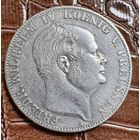 Монета 1 талер 1859 год. Королевство Пруссия. Фридрих Вильгельм IV. Редкий 94000 экземпляров.
