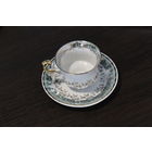 Фарфоровая кофейная пара, с позолотой, клеймо, Германия.