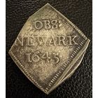 1 шилинг. 1646 год. Карл I, Ньюарк, Хафкроун, осадные деньги, Серебро.  Без МЦ. Редкая!