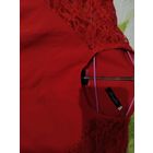 Платье женское красное Joulie (подойдёт для беременных) с кружевом