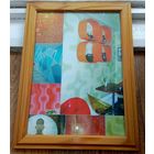 Рамка (дерево) со стеклом. 34.5х26.0