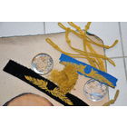 Вязанные золочёной нитью-поэтому и не тускнеющие как офицерские,генеральские филиграны из 50-х.Цена за 1 штук.       х.