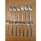 Чайные ложки и десертные вилки ( мельхиор)