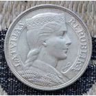 Латвия 5 лат 1931 года, UNC. Герб Латвии. Серебро. Предложи свою цену или обмен! S120
