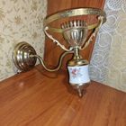 Бра люстра Руслан и Людмила СССР латунная с фарфоровой вставкой