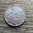 Werty71 Сейшелы Сейшельские острова 5 рупий 2016 Хищный цветок Непентес Птица Рыба