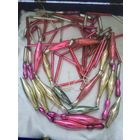 Ёлочные бусы из старинного стекляруса.2 шт.Цена за одни.