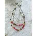 Старинные ёлочные бусы из стекляруса.Редкие бусины.