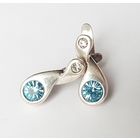 Серьги Jenavi,  длина 1,8 см, ширина 0,7 см