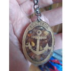 Брелок времен СССР.  Янтарь. Прибалтика Клайпеда. Якорь.