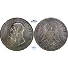 3 марки 1915 г. Саксен-Мейнинген. Германия. NGC MS 65. Серебро. Очень редкие. 30 тыс. шт. КМ# 207