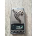 2 серебряных предмета,царской России,брошька и заколка для волос,под реставрацию заколок,с рубля