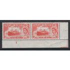 Фолкленды 1955 ** Корабль, сцепка 2 марки угол, Британские колонии