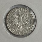 2 злотых 1936 с блеском. Польша. Серебро. Стоящая.