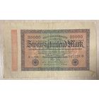 Банкнота 20000 марок 1923 год. Веймарская республика. С рубля без МЦ.