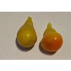 Елочная мини игрушка Груша из теребовлянского набора Малютка