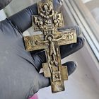 Старт с 1 Рубля !!! Икона литье плашка Пластика плакетка Распятие Крест Иисус Христос Оригинал!!!