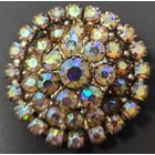 Советская круглая брошь, Аврора Бореалис, Чехословакия СССР