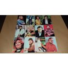 Календарики 1980 "Укррекламфильм" Актеры. Артисты. Полная серия 12 шт. одним лотом