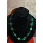 Бусы, натуральный камень+стекло, длина 56 см., застёжка рабочая.