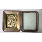 Икона Божией Матери Казанская, Оклад, Киот, Письмо 19 век!