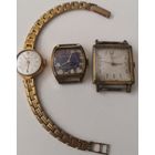 Часы женские позолоченные СССР .Слава АU20 с браслетом Аu. Луч Au10. Луч Au10.    (Часы В РЕМОНТ)