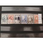 Лот полная гашенная серия марок Франции Ми 765-770 1946 года