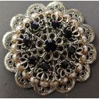 Винтажная эксклюзивная брошь. Филигрань. Латунь. Чехословакия, времен СССР