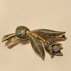 Брошь цветок. Испанская чеканка.