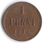 1 пенни 1915 год _состояние aUNC/UNC