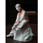 Фарфоровая статуэтка. Конькобежка(Девочка на коньках). Городница