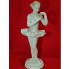 Балерина с цветком, Вербилки, Фарфор,в Люксе!!!не частая в сохране статуэтка, без Минимальной цены
