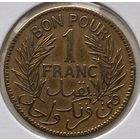 Тунис 1 франк 1926 г. В холдере