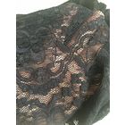 Чулки эластичный капрон Винтаж Италия р 3 Широкое кружево без силикона Чёрные со стрелкой пяткой