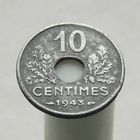 Франция 10 сантимов 1943 21 мм Режим Виши