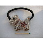 Резинка для волос. Собачка со стразами