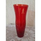 Ваза Подснежник, руиновое стекло. СССР