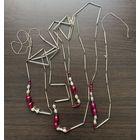 Старинные елочные бусы стеклярус К.6