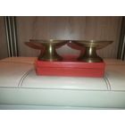 Латунные подсвечники, MASSIV MESSING, 2 шт., высота 5 см.