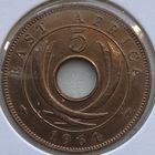 Британская Восточная Африка 5 центов 1964 г. В холдере