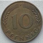 Германия 10 пфеннигов 1950 г. F