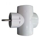 Разветвитель тройник 3х2П 16А 250В белый ТDM