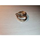 Металлические серьги-кольца с витым объёмным дизайном, замки рабочие.