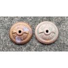 Закрутки ШМЗ НКПС. Латунь и мельхиор. 2 шт. одним лотом.