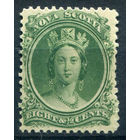 Британские колонии - Новая Шотландия - 1860/63г. - королева Виктория, 8 1/2 с - 1 марка - MLH, жёлтые пятна на клее [Mi 8]. #3-WB-76-A-1