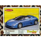 Вкладыш Turbo (Турбо) Super (серия 401-470, Супер), номер 405, De Tomaso Guara. #2. Возможен небольшой торг.