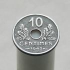 Франция 10 сантимов 1943 17 мм Режим Виши
