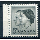 Канада - 1957г. - визит королевской четы - 1 марка - полная серия, MNH [Mi 321]. #3-WB-72-A-2