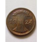 Германия 2 рейхспфеннинга 1924D